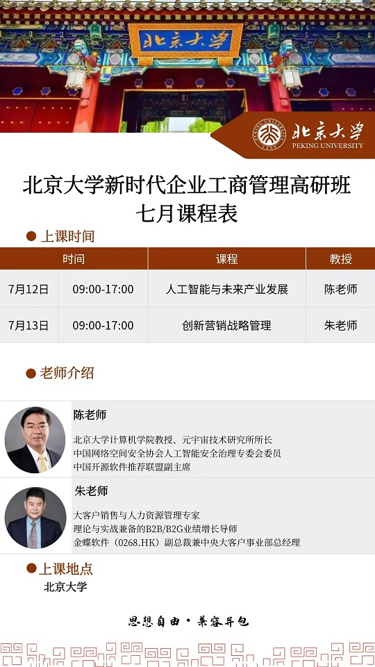 北京大學工商管理班